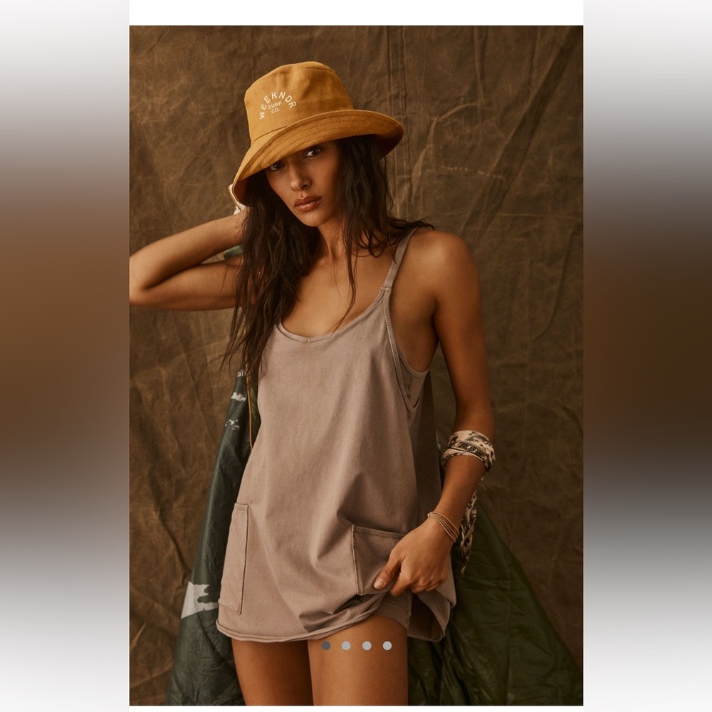 Free people movement Hot Shot Mini Dress mocha latte